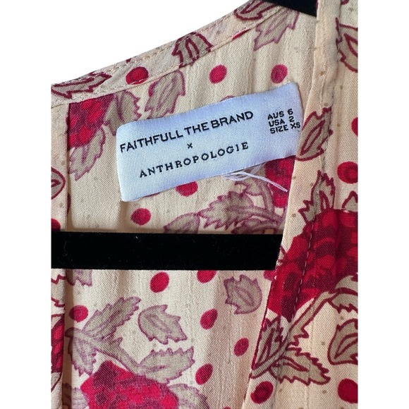 Anthropologie Faithfull the Brand Melia Midi Dress Size 2 Small Floral Boho S - Picture 8 of 12